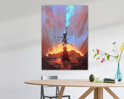 Voorbeeld van het werk in een kamer