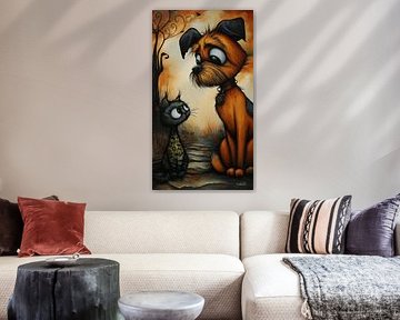 hond - kat - cartoon