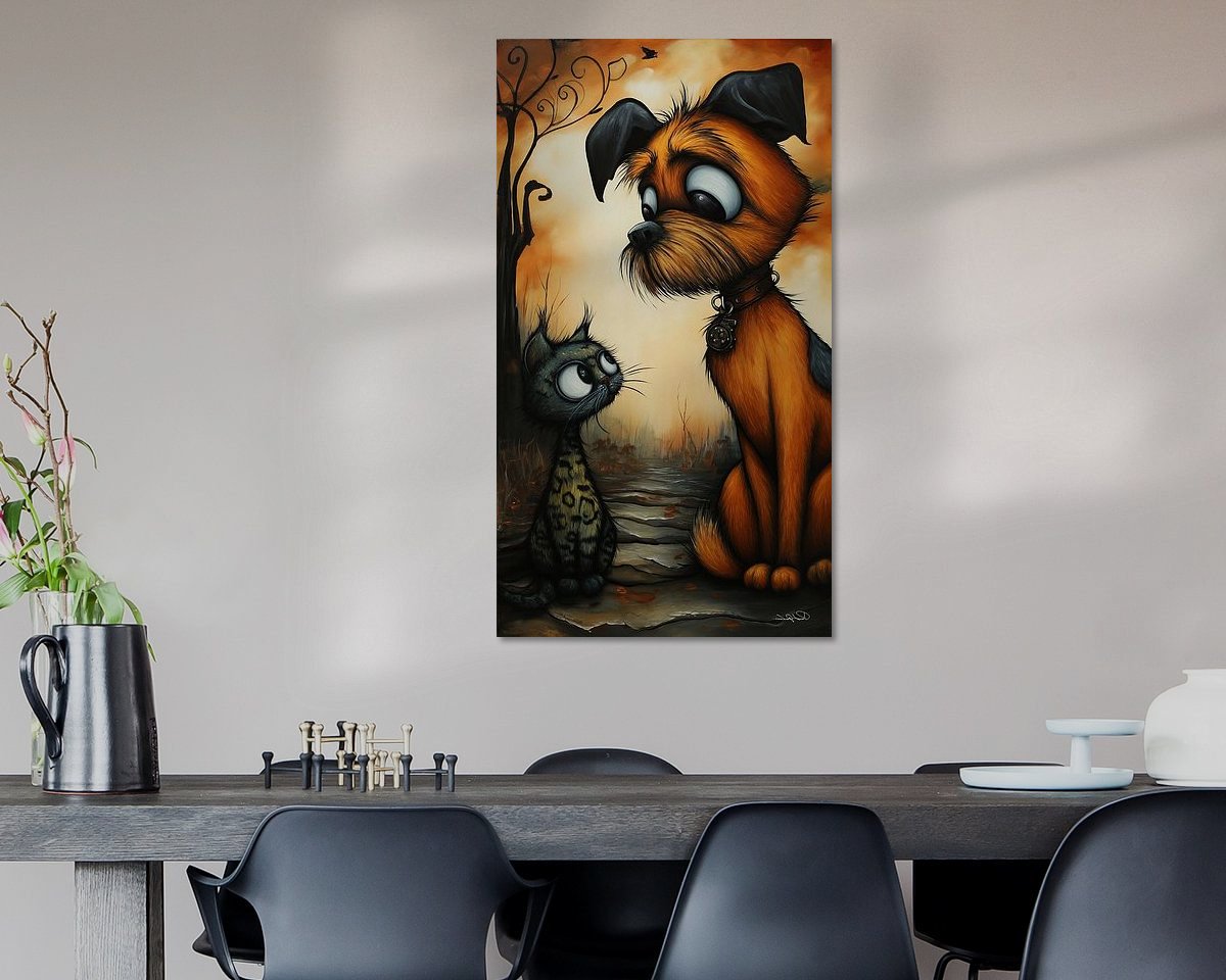 Voorbeeld van het werk in een kamer