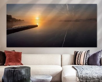 Lake sunrise 1. by Bart Ceuppens