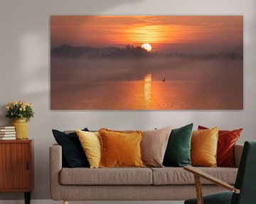 Sunrise at the lake 3. by Bart Ceuppens