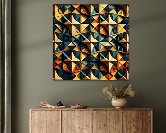 Voorbeeld van het werk in een kamer