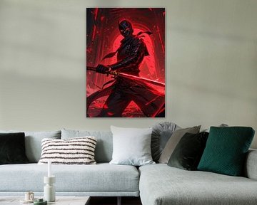 Neonroter Ninja