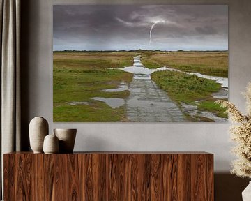 Slufter Texel  tussen de regenbuien door. van Jose Lok