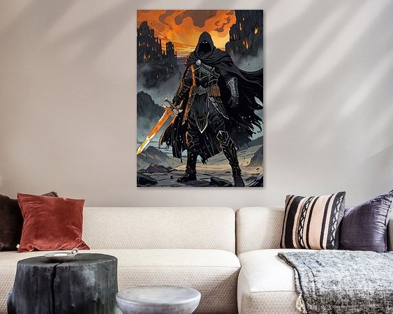 Voorbeeld van het werk in een kamer