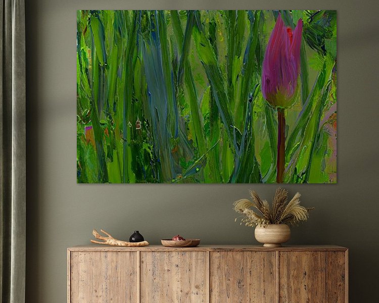 Voorbeeld van het werk in een kamer