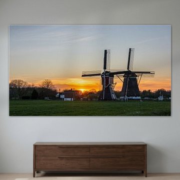 Sunset at the mills in Oud-Zuilen