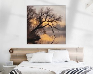 Boom aan het Water | Rustgevend Landschap van Karina Brouwer