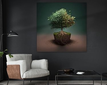 Voorbeeld van het werk in een kamer