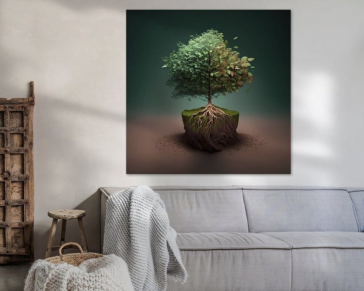 Voorbeeld van het werk in een kamer