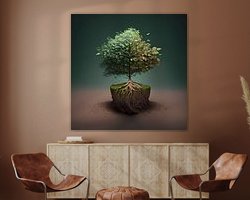 Voorbeeld van het werk in een kamer