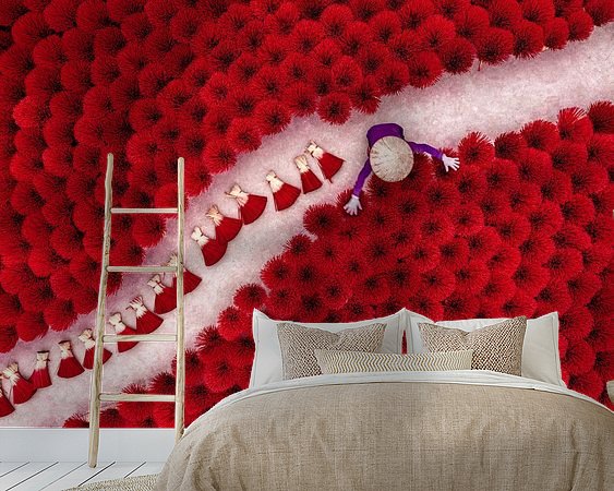 Voorbeeld van het werk in een kamer