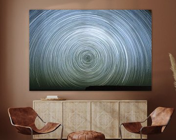 Startrail in Namibia - Star trails in the desert night by Fototante
