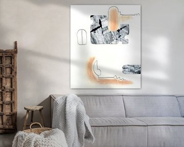 Grafische vormen - minimalistisch van Claudia Gründler