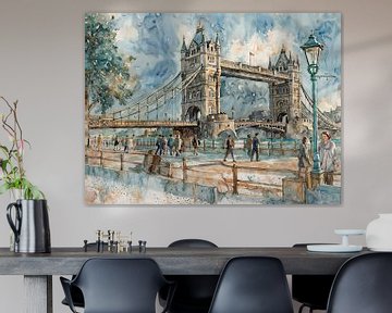 Londen aan de Theems – Een Dag bij de Tower Bridge van Retrotimes