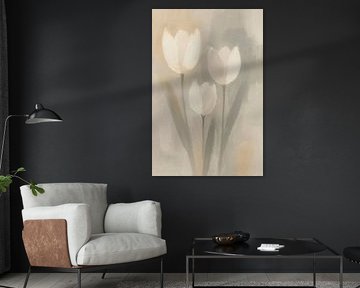 Soft Tulips: A Minimalist Floral Greeting