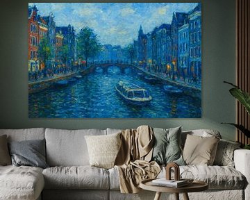 Mysterious Amsterdam: A Blue Canal evening by But First Framing