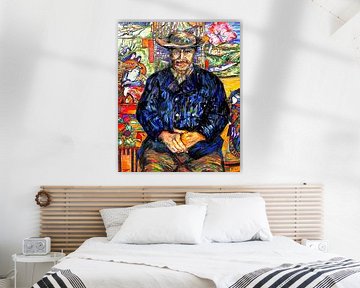 Porträt von Père Taguy. Inspiration Vincent van Gogh ( 7 ) von Ineke de Rijk