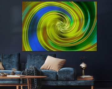 Abstract en fel gekleurde spiraal vorm van Lisette Rijkers