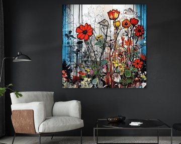 Graffiti boeket stedelijk dynamisch contrast van gm_designs
