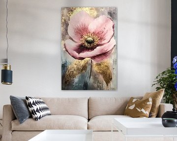 Elegant abstract flower painting
