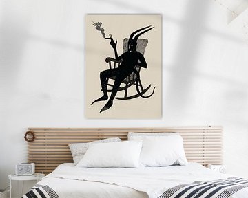 The Devil’s Break – Dark Humor Wall Art Illustration by Ramy Salah Hefny