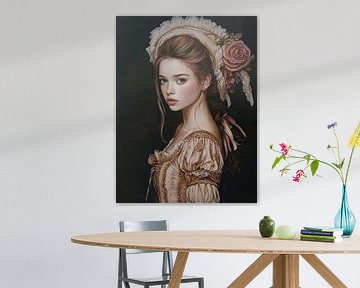 Jonge Vrouw in Rococo Jurk