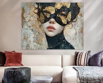 Masker | Veiled Mystery van Abstract Schilderij