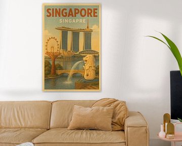 Singapur von Poster Art Shop