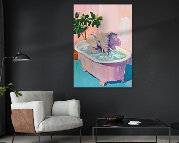 Bathing fun for pachyderms by Niklas Maximilian