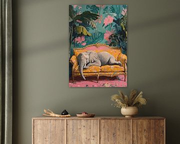 Pachyderm couchsurfing by Niklas Maximilian