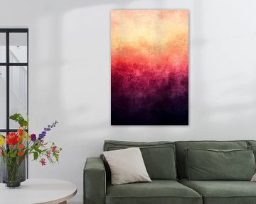 Warme abstracte zonsondergang kleuren van Art & Soul Creations