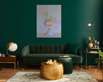 vaasje met bloemen van Jos Arents