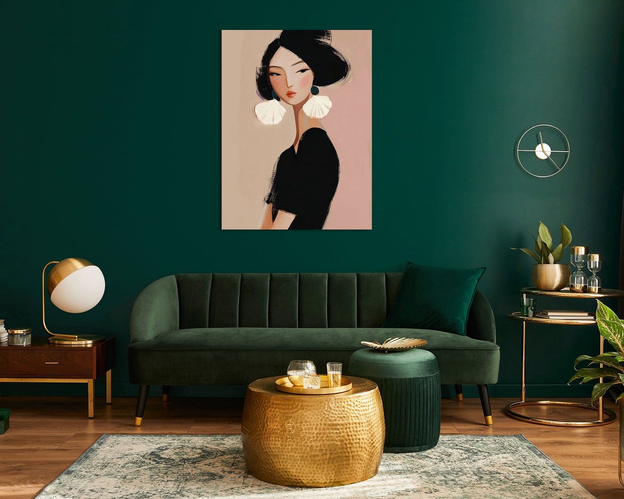 Voorbeeld van het werk in een kamer