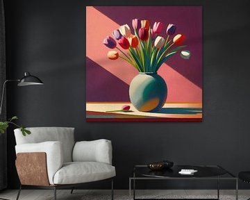 Still Life with Tulips van J.O. Han