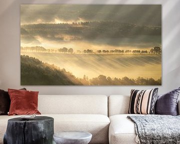 Ochtendlicht in Saksisch Zwitserland van Nils Steiner