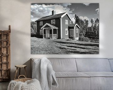 Traditional Swedish red house in Smaland.  Sweden by Martin Köbsch