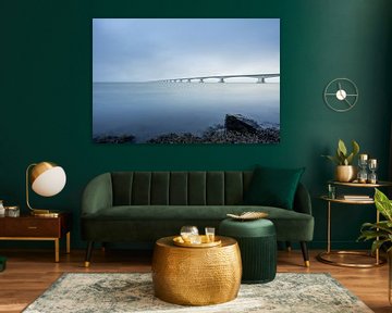 Fine Art landschap van de Zeelandbrug tijdens de zonsopkomst van John van de Gazelle fotografie