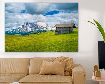 Seiser Alm panorama in de Dolomieten tijdens de lente van Sjoerd van der Wal Fotografie