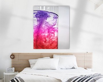 Kleur lost op in water van Mixed media vector arts