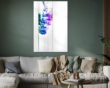 Kleur lost op in water van Mixed media vector arts