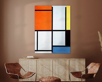 Tableau 3 in oranje, Piet Mondriaan