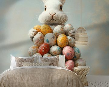 The Easter Bunny and the Tower of Eggs by But First Framing