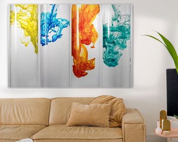 Kwartet van kleuren in water van Mixed media vector arts