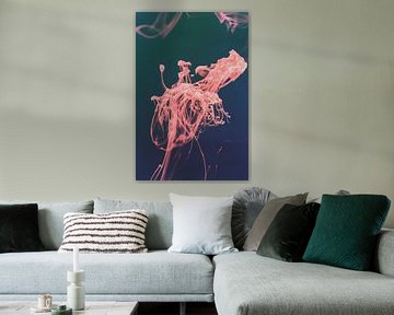 Omgekeerd: Kleurnevel in water van Mixed media vector arts