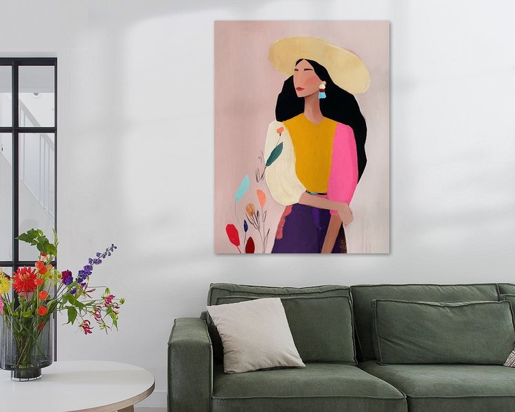 Voorbeeld van het werk in een kamer