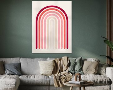 Rode geometrische vormen 6 van Vitor Costa