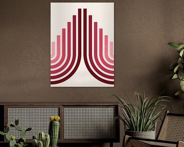 Rode geometrische vormen 7 van Vitor Costa