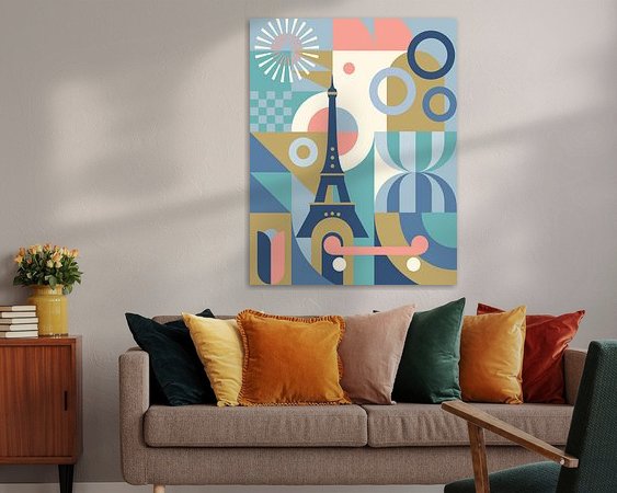 Voorbeeld van het werk in een kamer