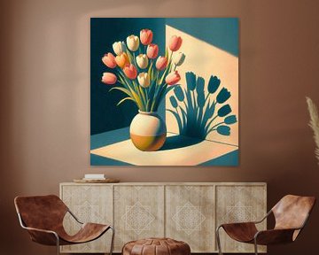 Still Life with Tulips II van J.O. Han